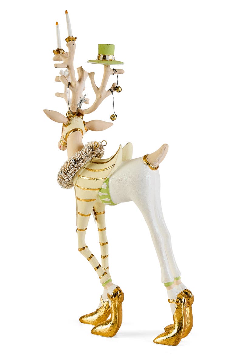 Patience Brewster Moonbeam Prancer Reindeer Ornament, Alternate, color, WHITE