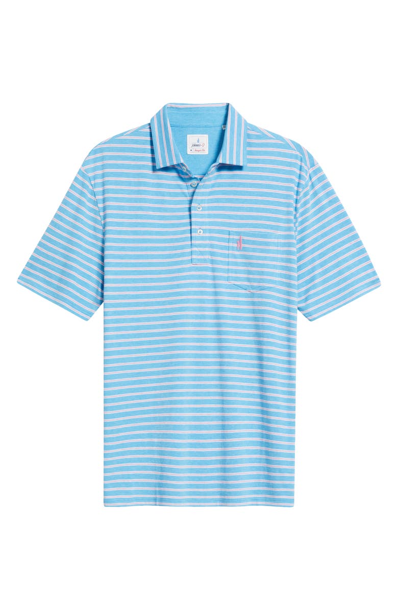 johnnie-O Matthis Stripe Pocket Polo, Alternate, color, Maya