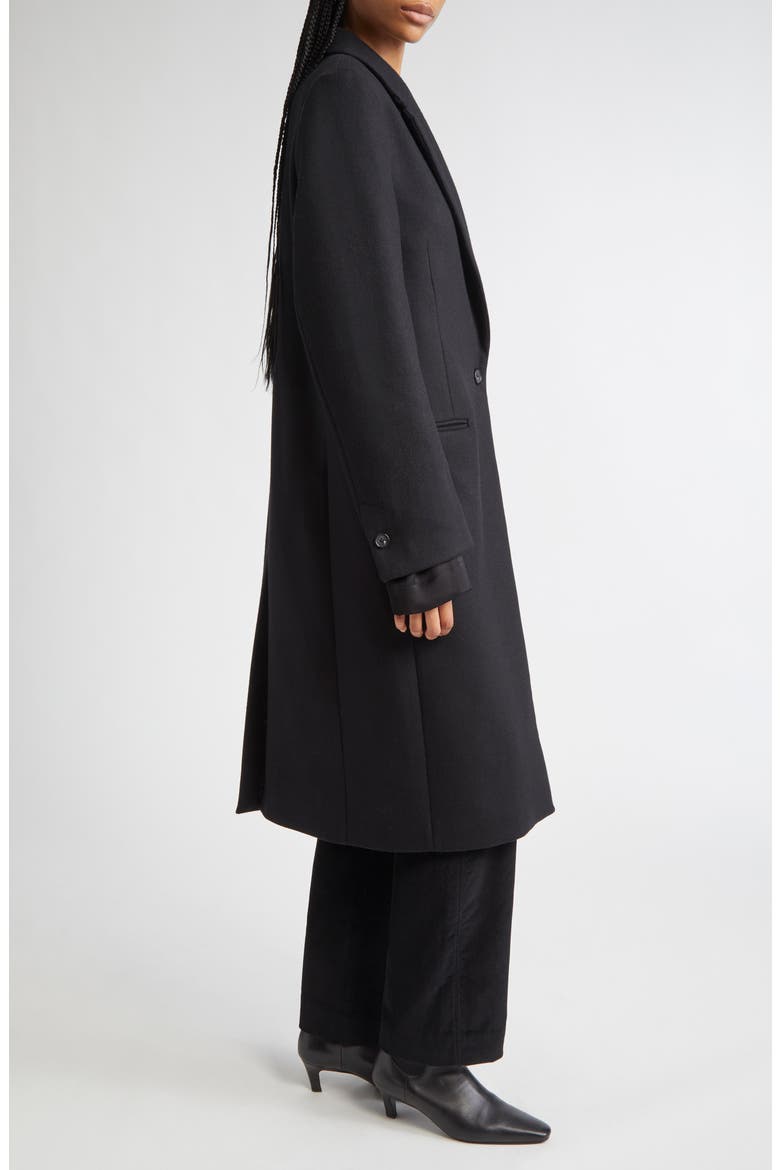 Classic Wool Blend Coat, Alternate, color, BLACK