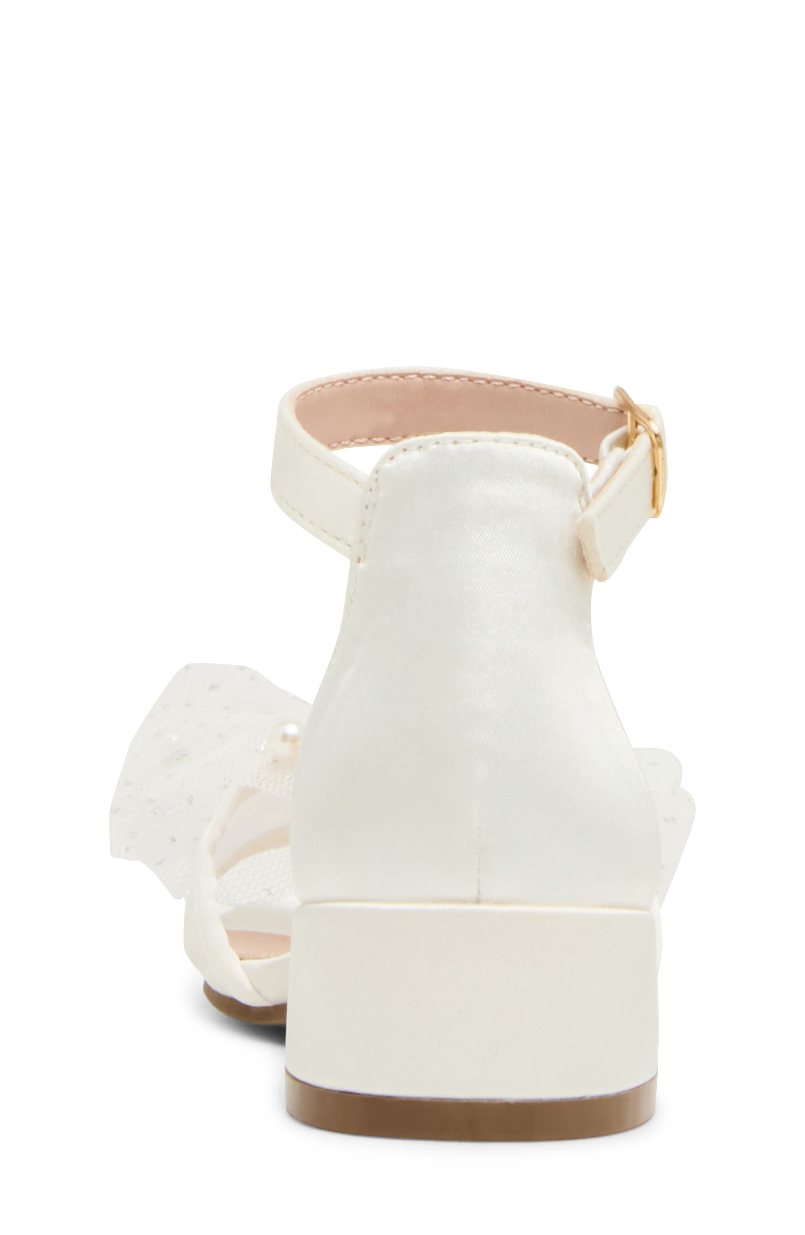 Steve Madden Kids' Debra Ankle Straw Bow Sandal, Alternate, color, White