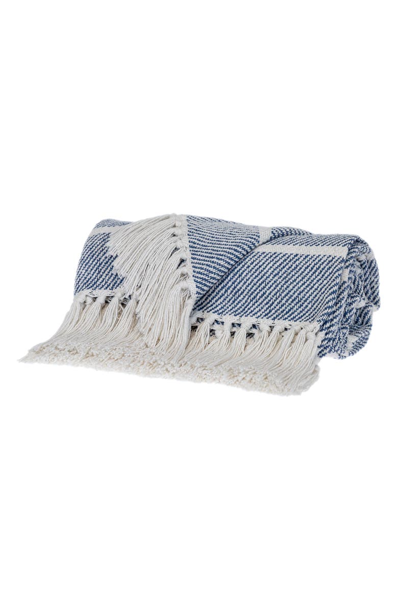 PARKLAND COLLECTION Mio Stripe Throw Blanket, Alternate, color, Blue