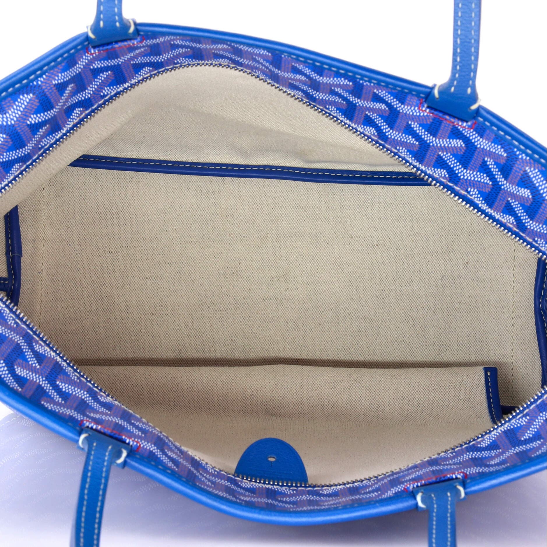 Pre-Owned Goyard Artois Tote Coated Canvas PM, Alternate, color, Blue