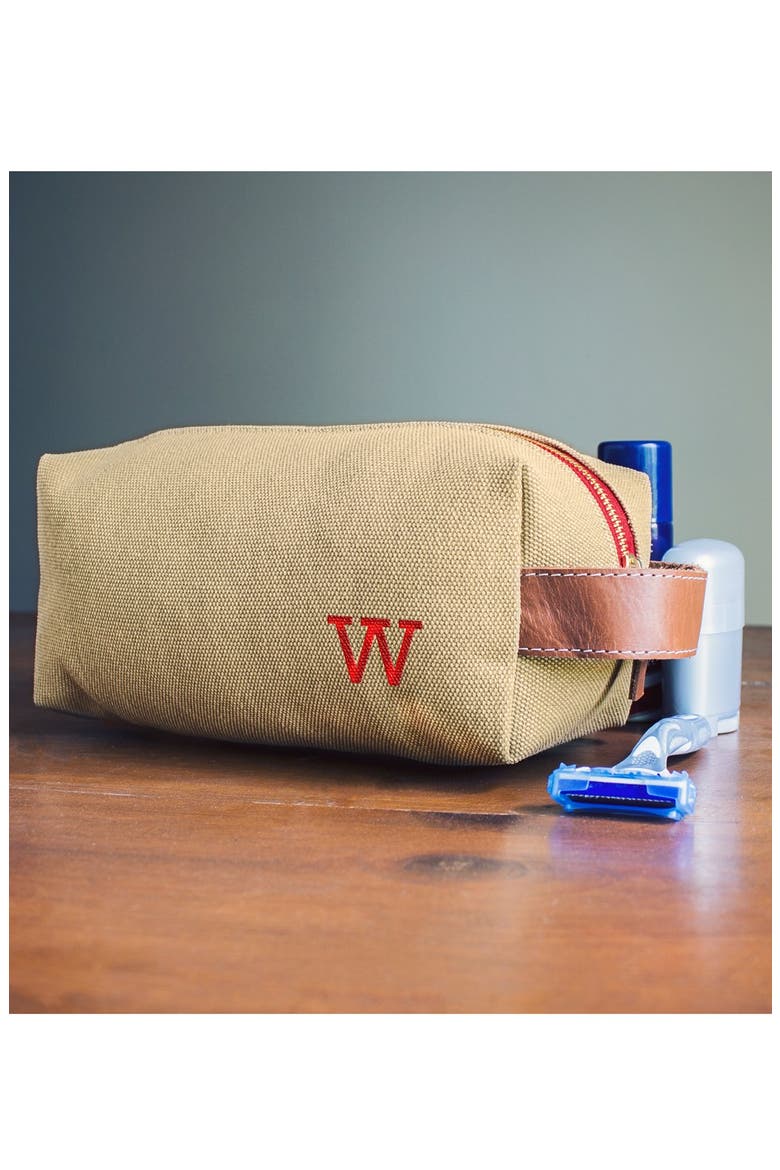 Water Resistant Monogram Travel Kit, Main, color, BEIGE