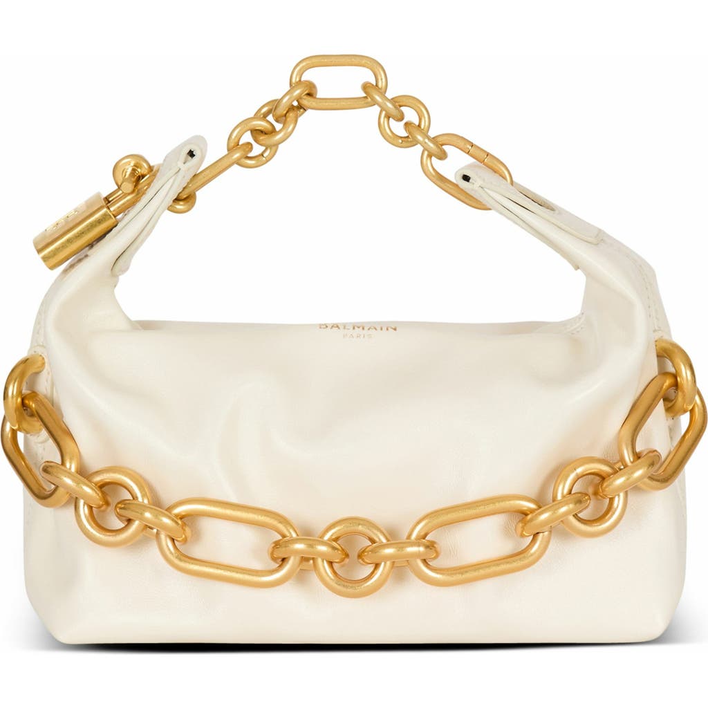 Balmain Mini Leather Sync Shoulder Bag