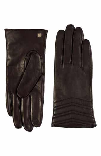 Bruno Magli Chevron Quilt Leather Gloves