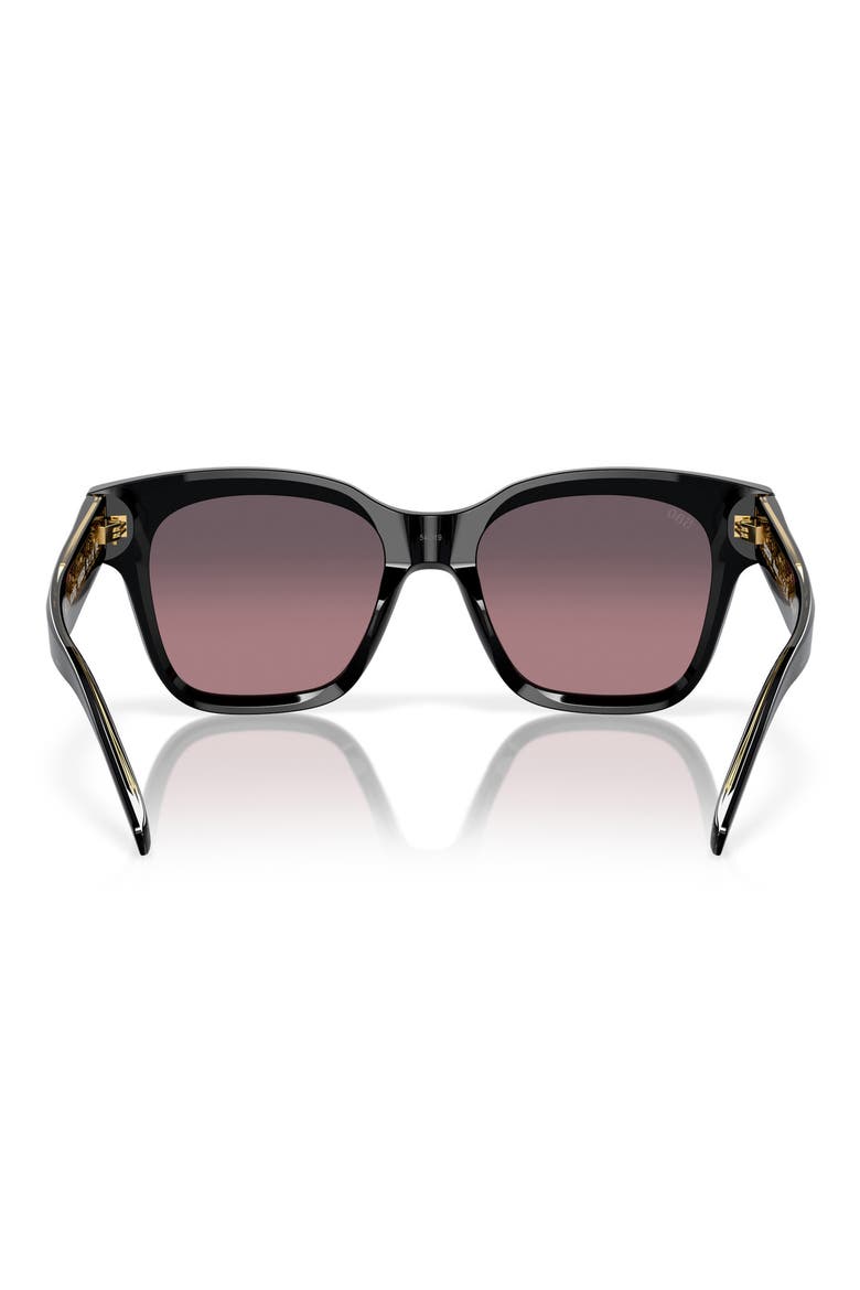54mm Polarized Square Sunglasses, Alternate, color, BLACK/ ROSE GRADIENT