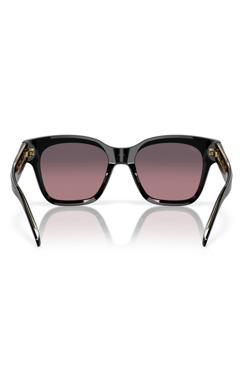 Costa Del Mar 54mm Polarized Square Sunglasses, Alternate, color, Black/ Rose Gradient