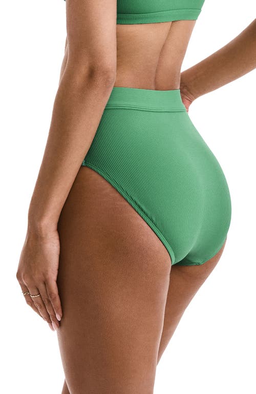 Mimi Flamingo Brooke High Waist Bikini Bottoms In Green