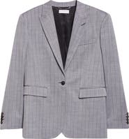Stella McCartney Pinstripe Single Breasted Stretch Wool Jacket