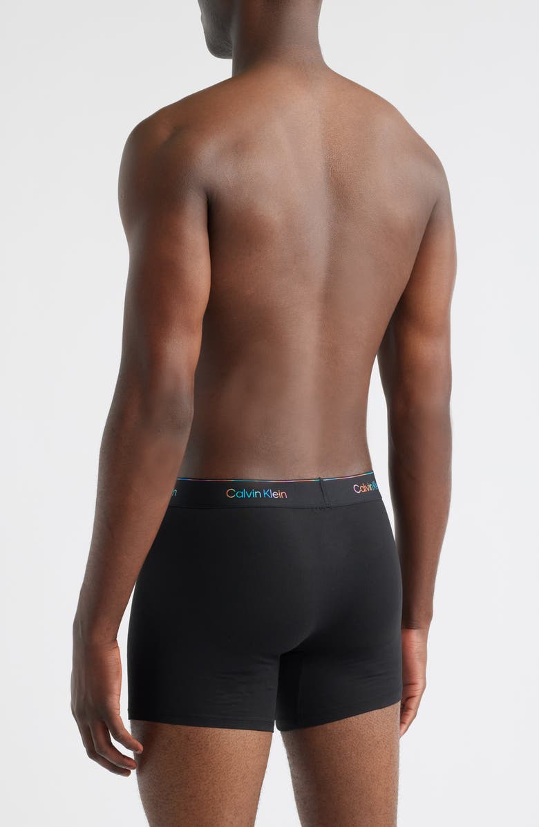 Calvin Klein Pride Performance Microfiber Boxer Briefs, Alternate, color, Ub1 Black