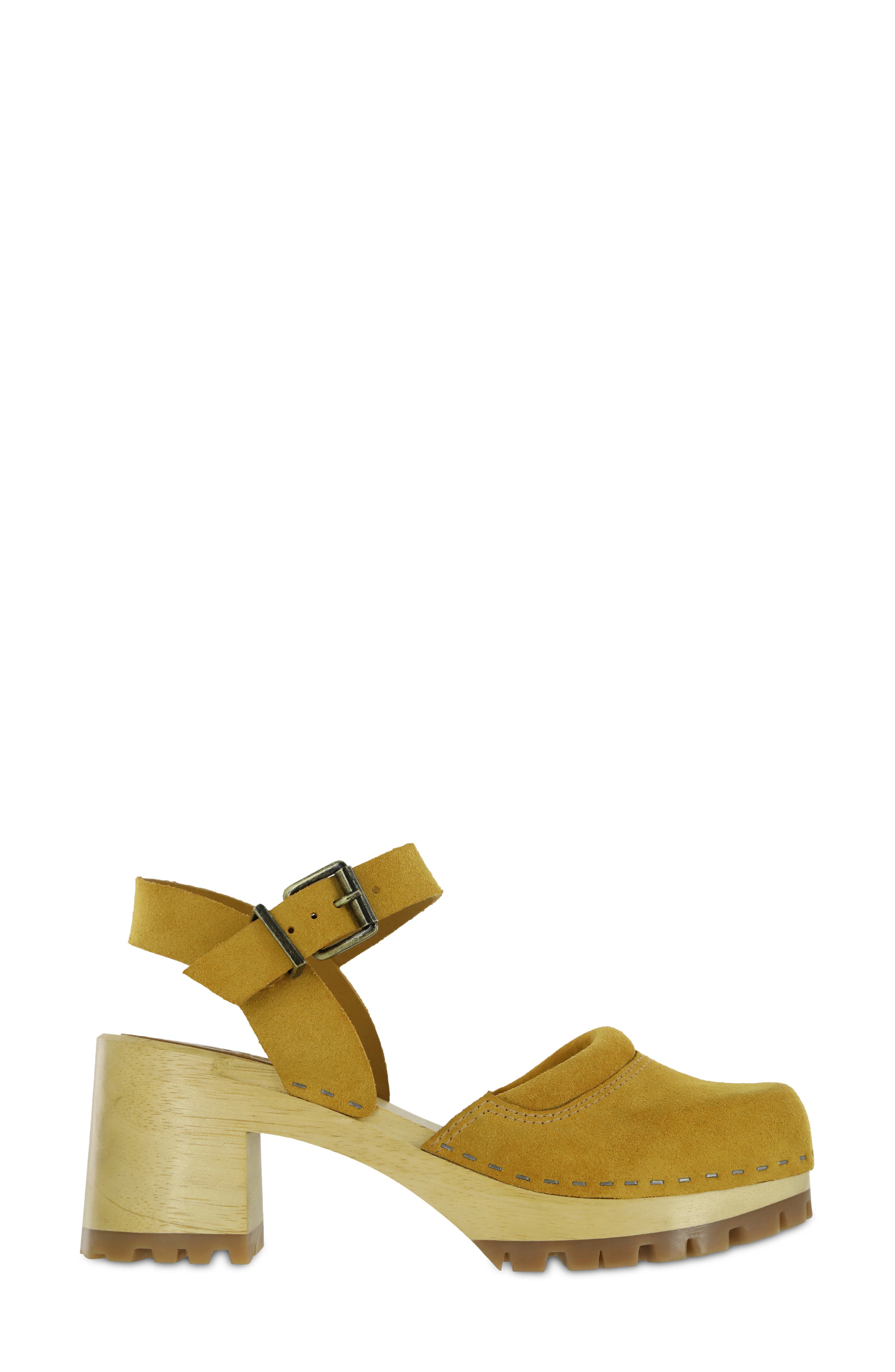 Kaolin Clog Sandal, Alternate, color, MUSTARD
