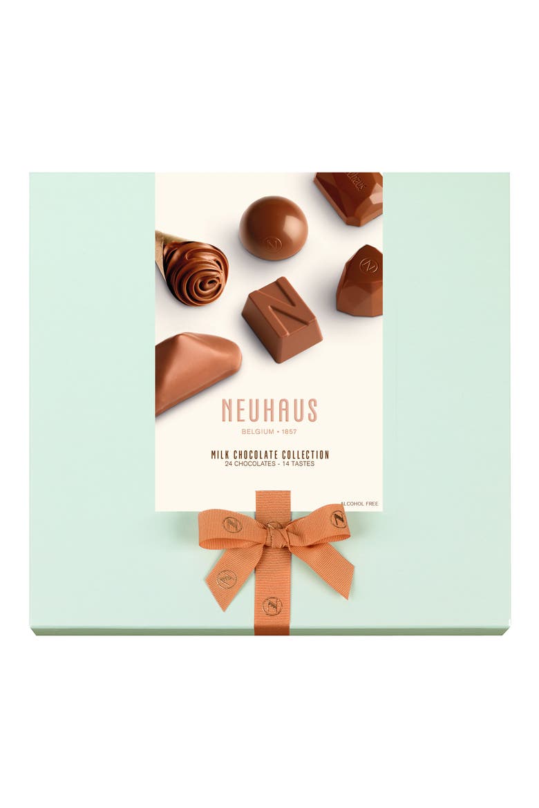 Milk Chocolate Collection 24-Piece Gift Box, Main, color, TEAL