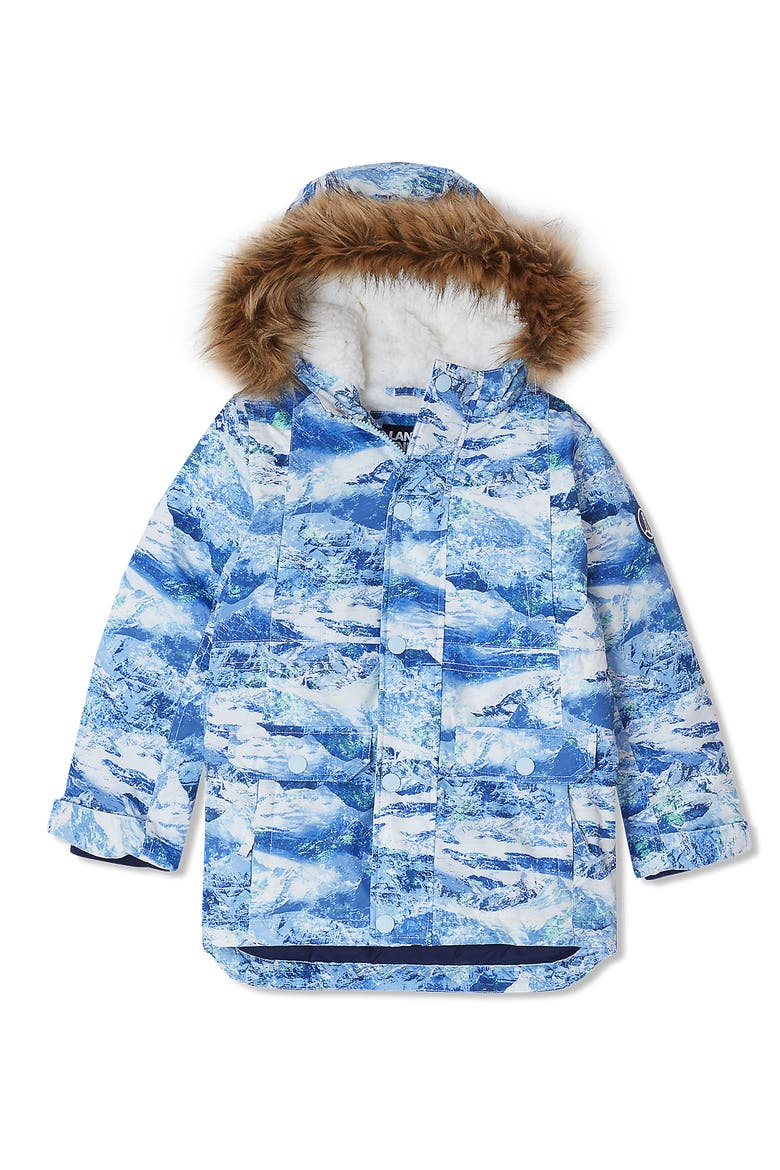 Kids Expedition Waterproof Winter Down Parka, Alternate, color, Blue Arctic Mountain
