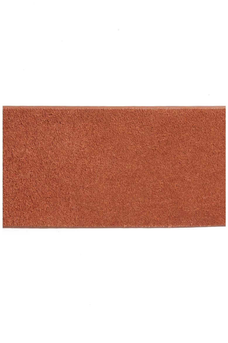 Wooden Buckle Suede Belt (Nordstrom Exclusive), Alternate, color, COGNAC