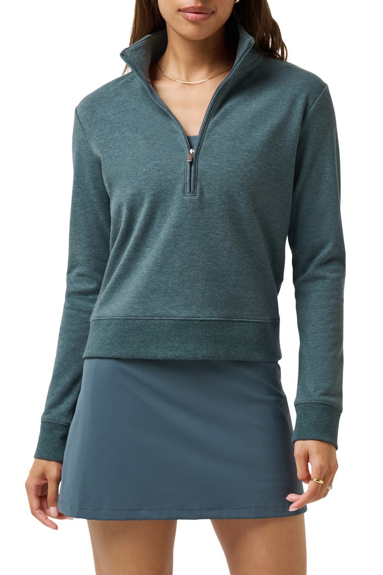 Cloud Half Zip Pullover, Main, color, HEATHER DARK SLATE