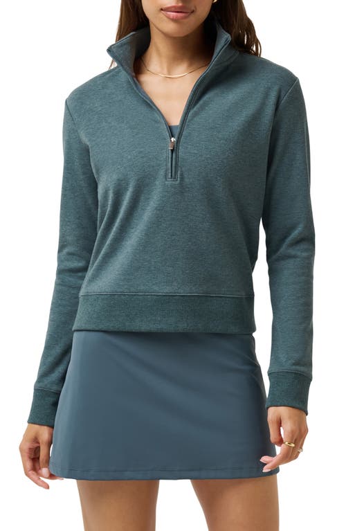Travismathew Cloud Half Zip Pullover In Green