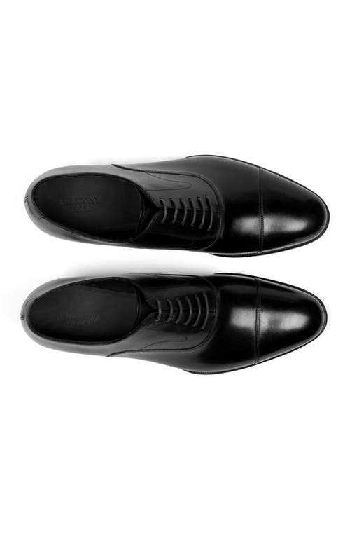 Anthony Veer Regent Cap-toe Oxford In Obsidian Black