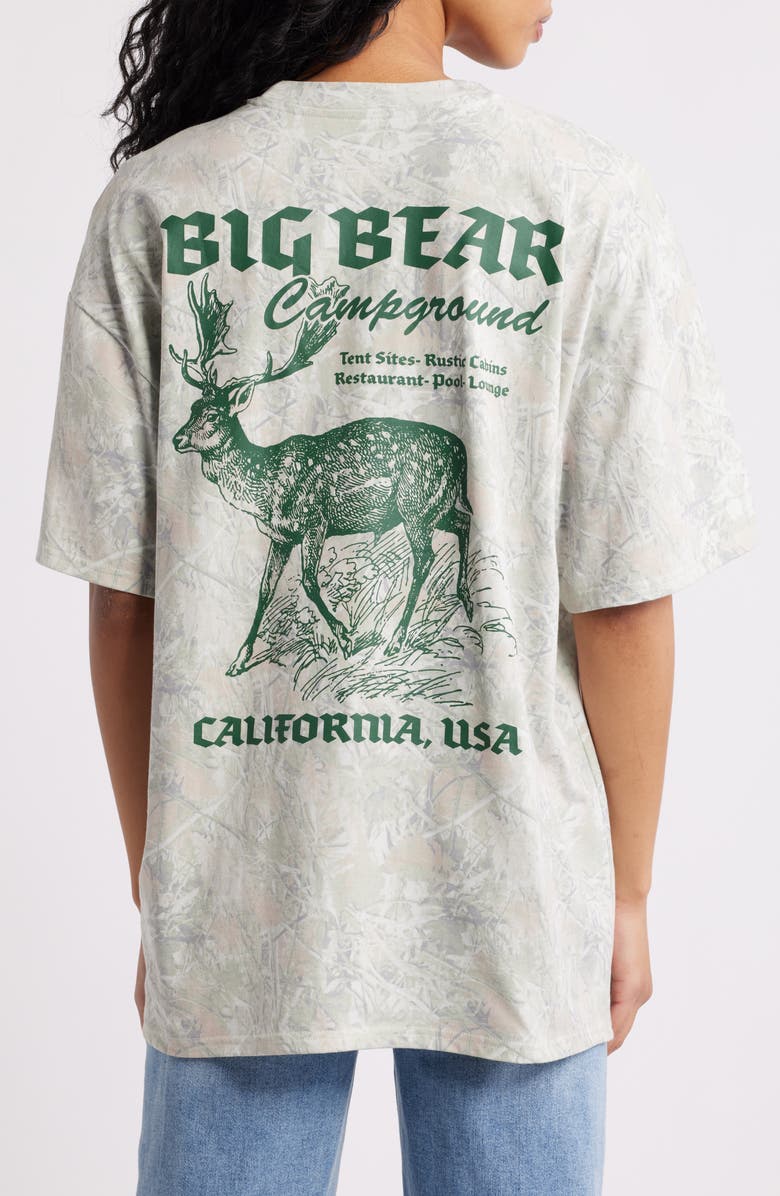 GOLDEN HOUR Big Bear Camp Camo Print Graphic T-Shirt, Alternate, color, Leaf Camo