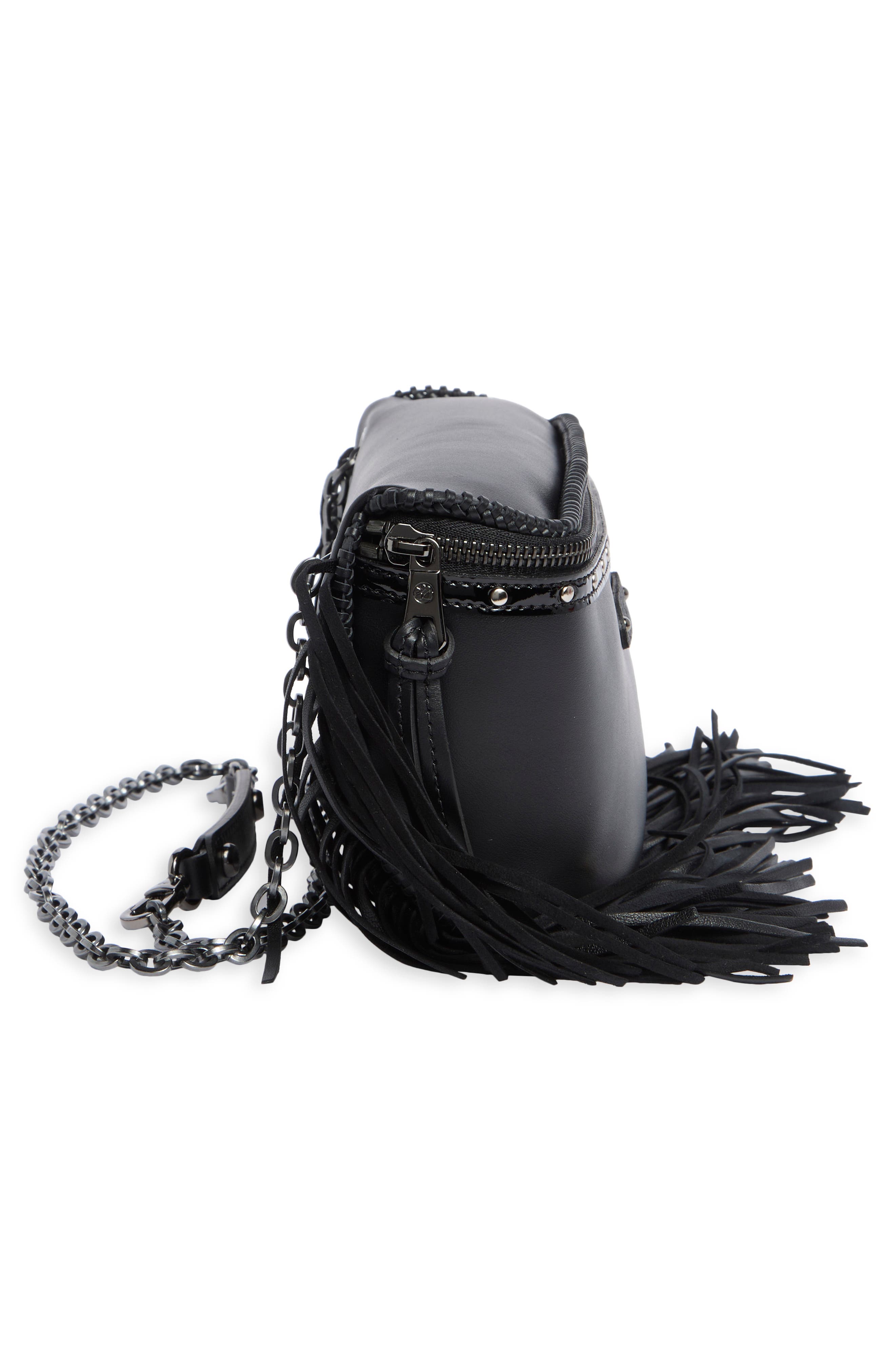 Longchamp Amazone Leather Belt Bag, Alternate, color, Black