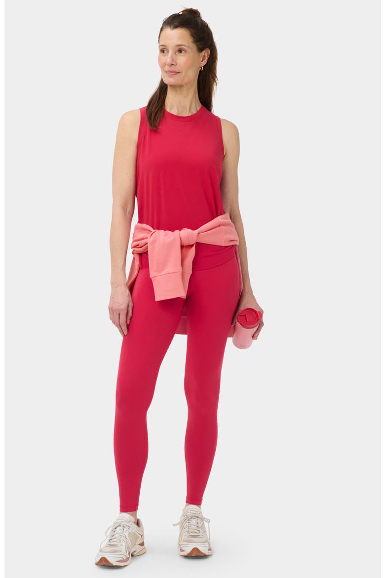 Soft Flow Studio Ruched Tank, Alternate, color, CRIMSON RED