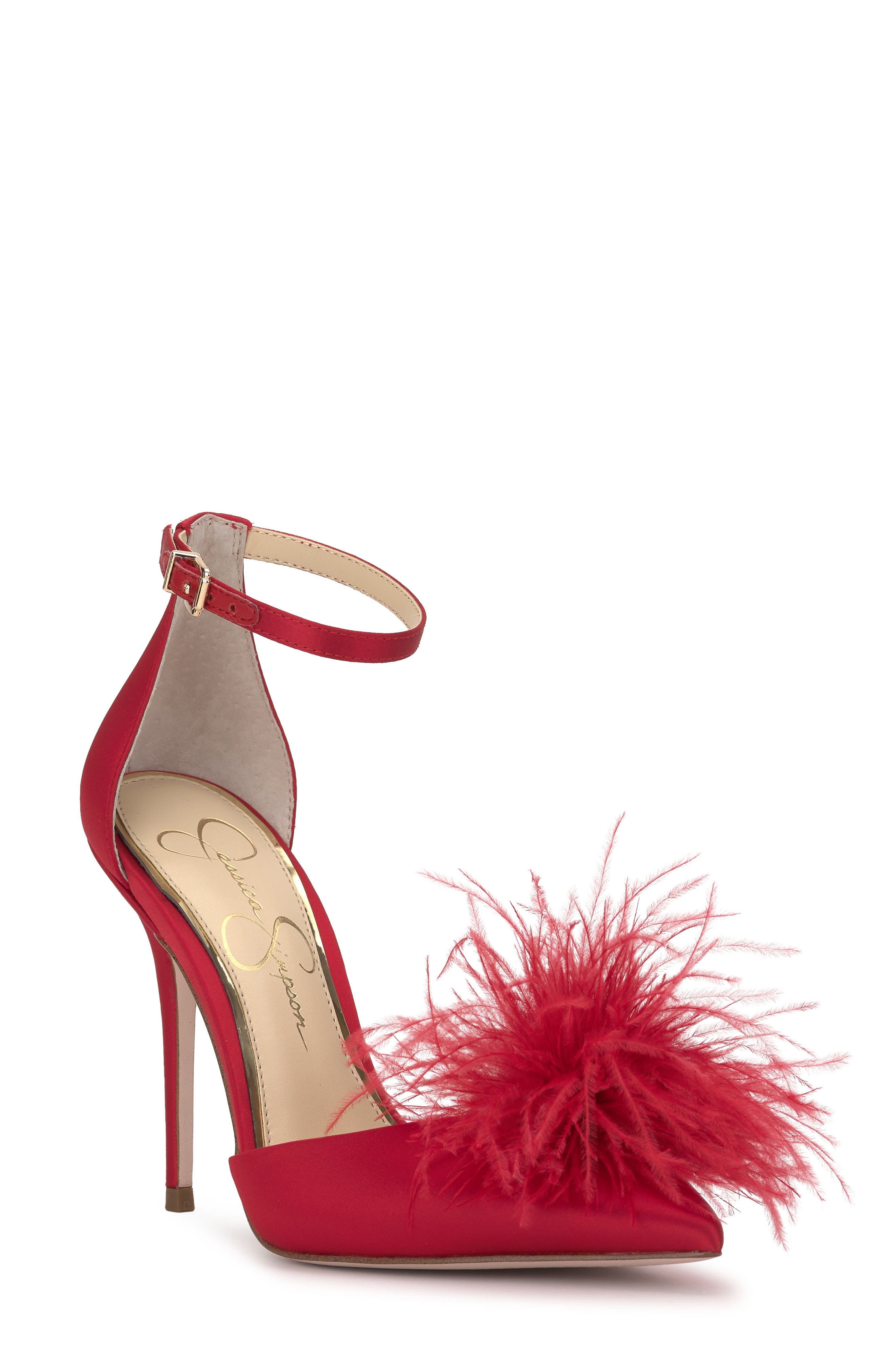 Jessica Simpson Wolistie Pompom Stiletto Sandal (Women) | Nordstromrack