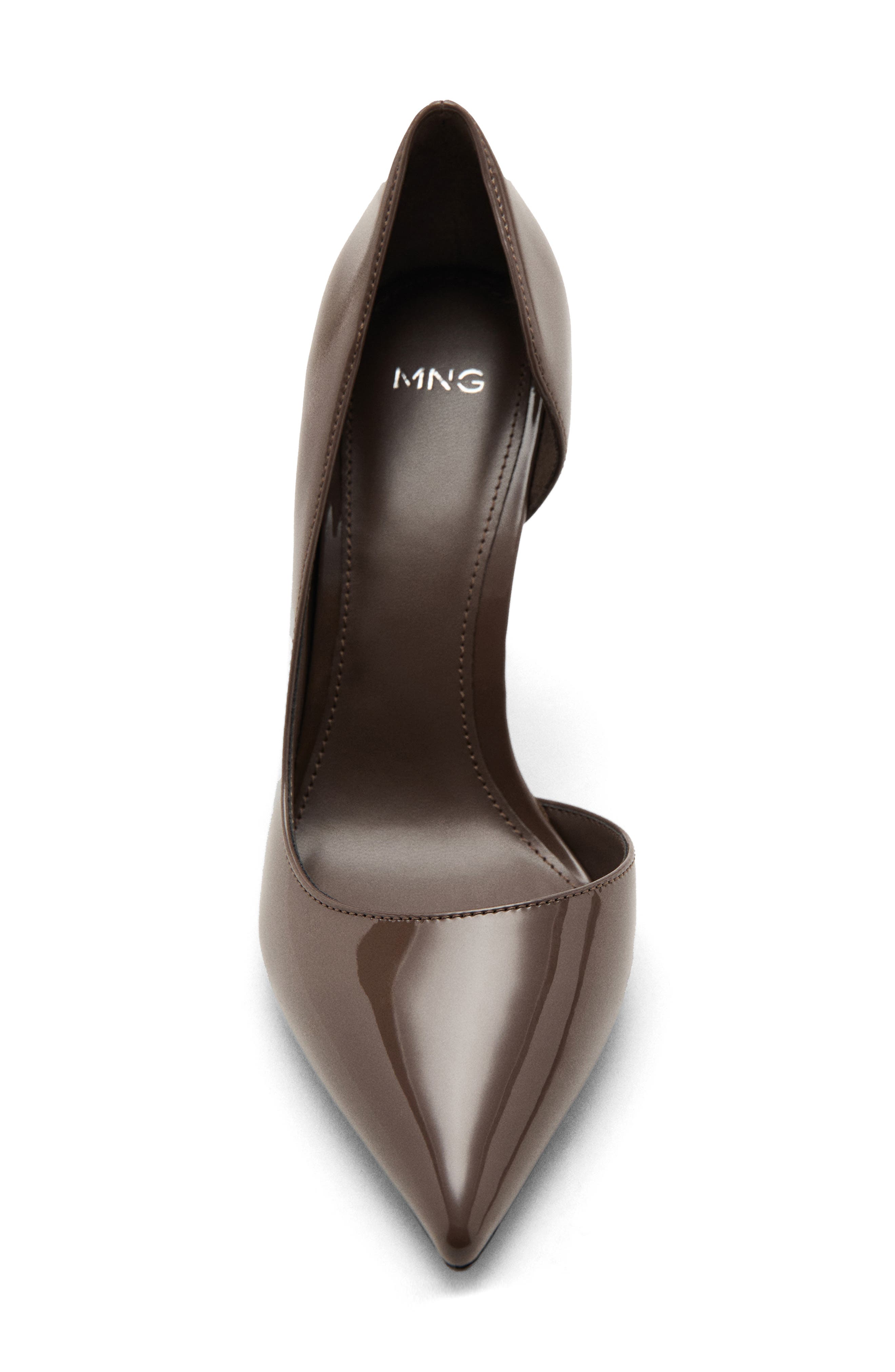 Audrey Half d'Orsay Pump, Alternate, color, CHOCOLATE