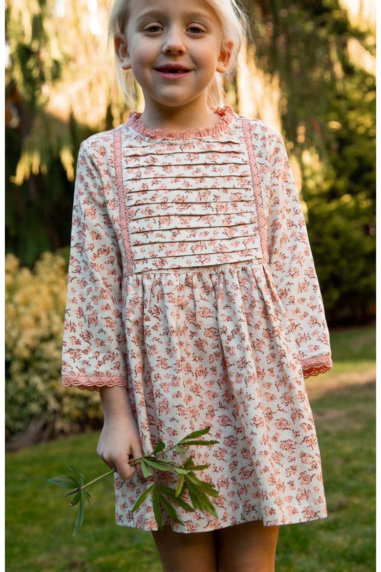 Toddler Lulu Dress with Lace Trim, Alternate, color, Pink Heather