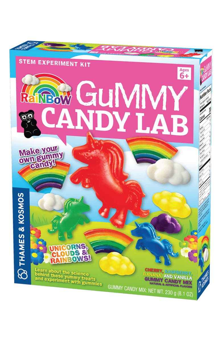 Thames & Kosmos Rainbow Gummy Candy Lab Unicorns, Clouds & Rainbows! Science Kit, Main, color, No Color Family