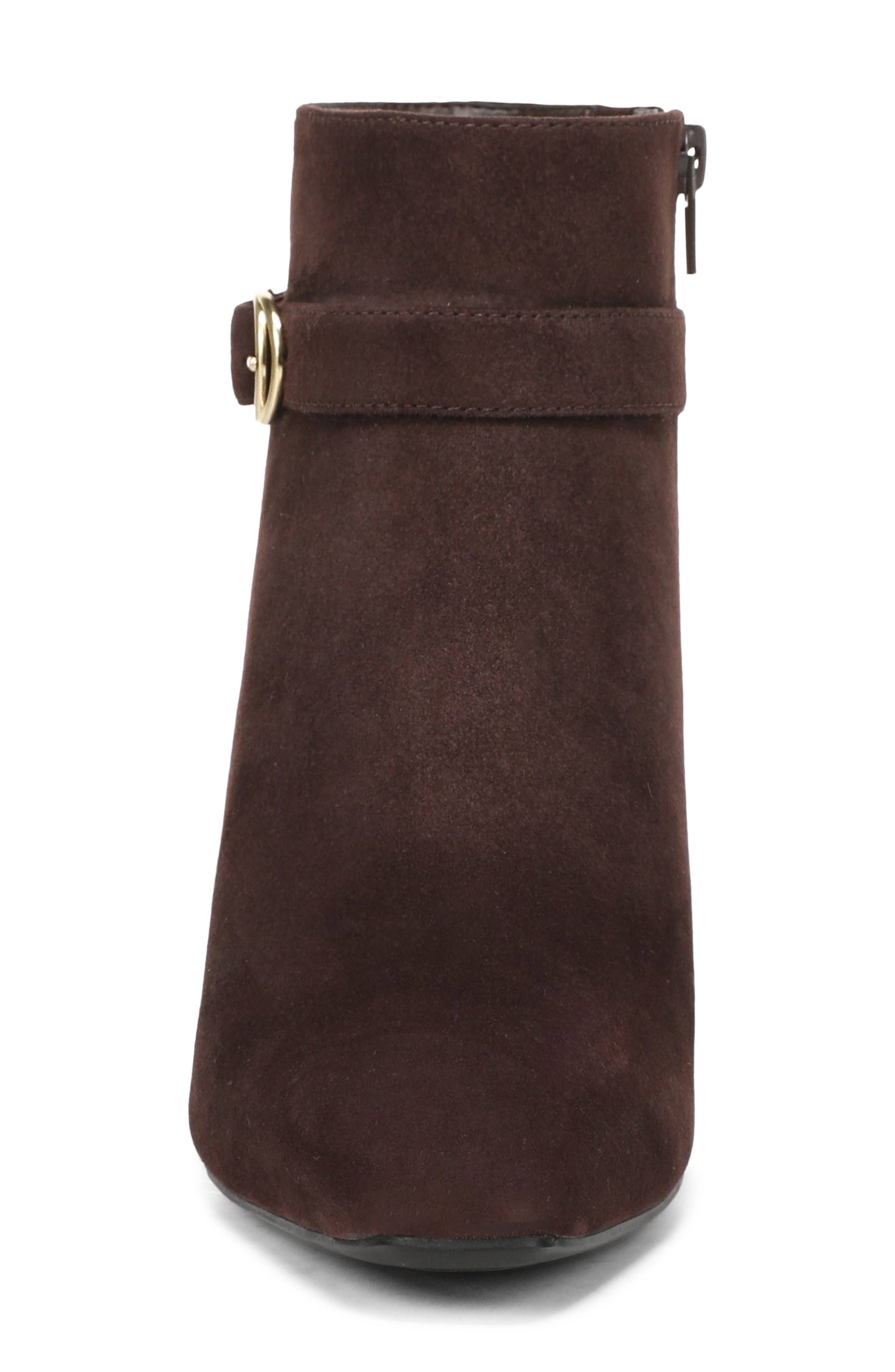 Saskia Block Heel Bootie, Alternate, color, CHOCOLATE GANACHE
