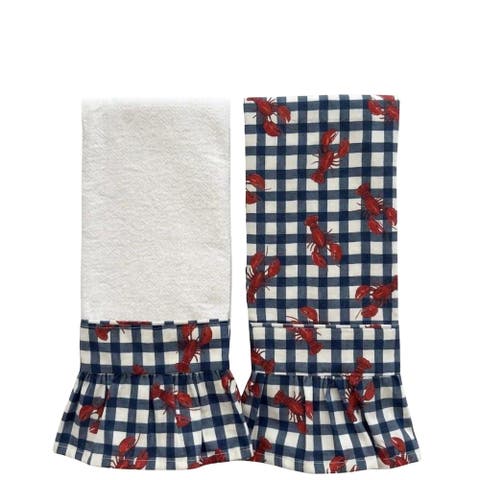 Nautical Lobster Kitchen Towels - Set of 2