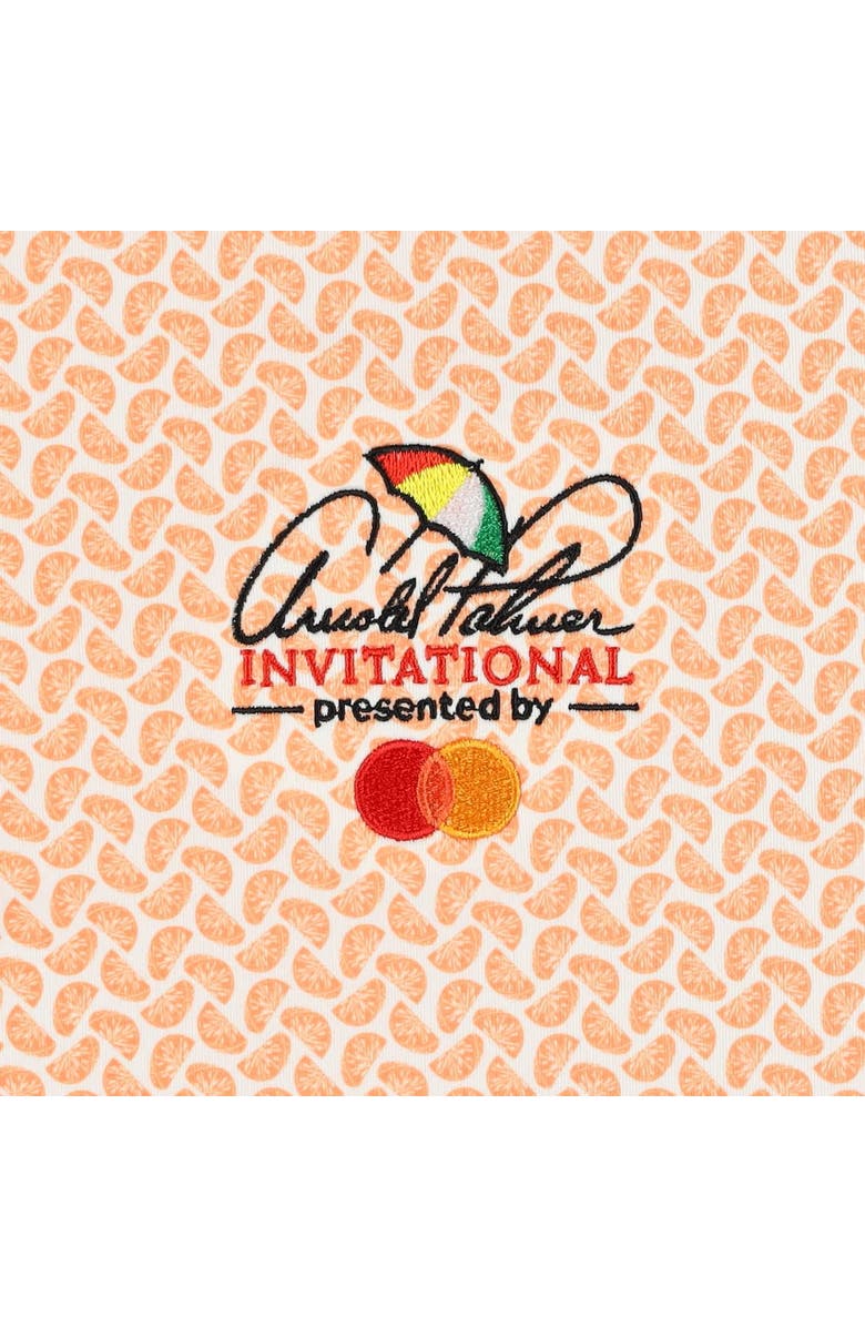 FOOTJOY Men's FootJoy  Orange Arnold Palmer Invitational Citrus Print Lisle Polo, Alternate, color, Orange