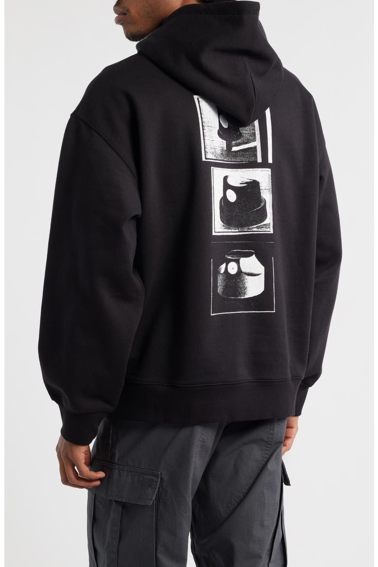 Logo Hooded Sweatshirt, Alternate, color, BLACK