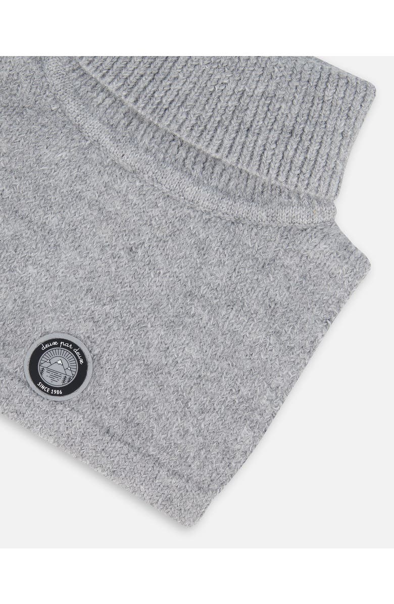 Deux par Deux Kids Gender Inclusive Turtleneck Neckwarmer, Alternate, color, Heather Gray