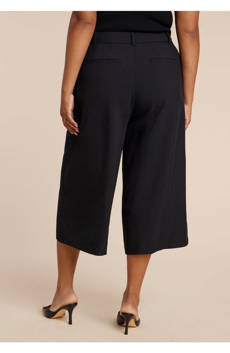 ELOQUII Wide Leg Culotte, Alternate, color, Black Onyx
