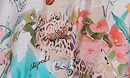 Ranee's Ranees V-neck Cotton Caftan In Multi