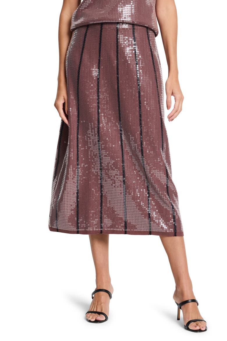 Sequin A-Line Skirt, Main, color, CHAI