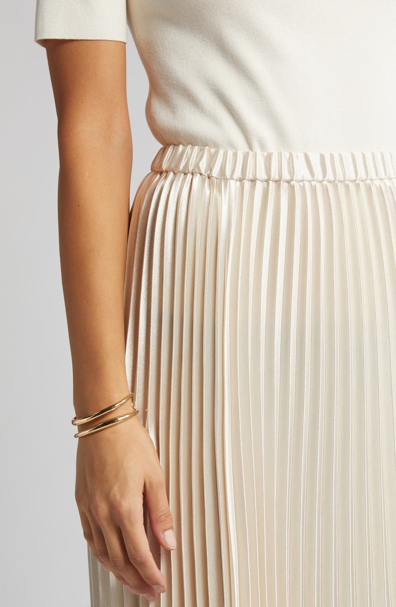 Anne Klein Pleated Satin Skirt, Alternate, color,