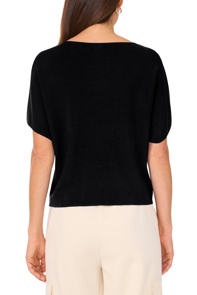 Short Sleeve Crop Sweater, Alternate, color, RICH BLACK