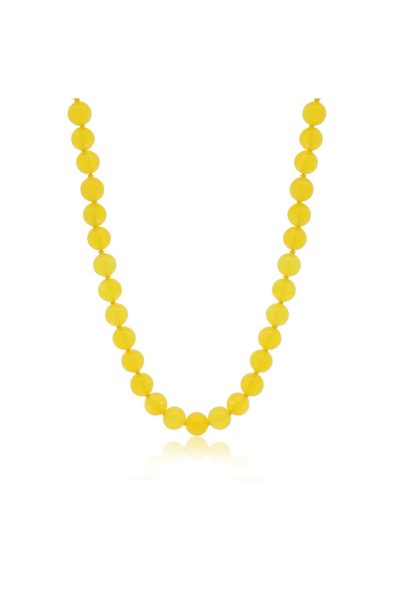 Yellow Onyx Knotted Bead Necklace, Main, color, Yellow Onyx