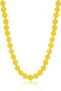 The Lovery Fine Jewelry Yellow Onyx Knotted Bead Necklace