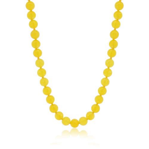 The Lovery Fine Jewelry Yellow Onyx Knotted Bead Necklace