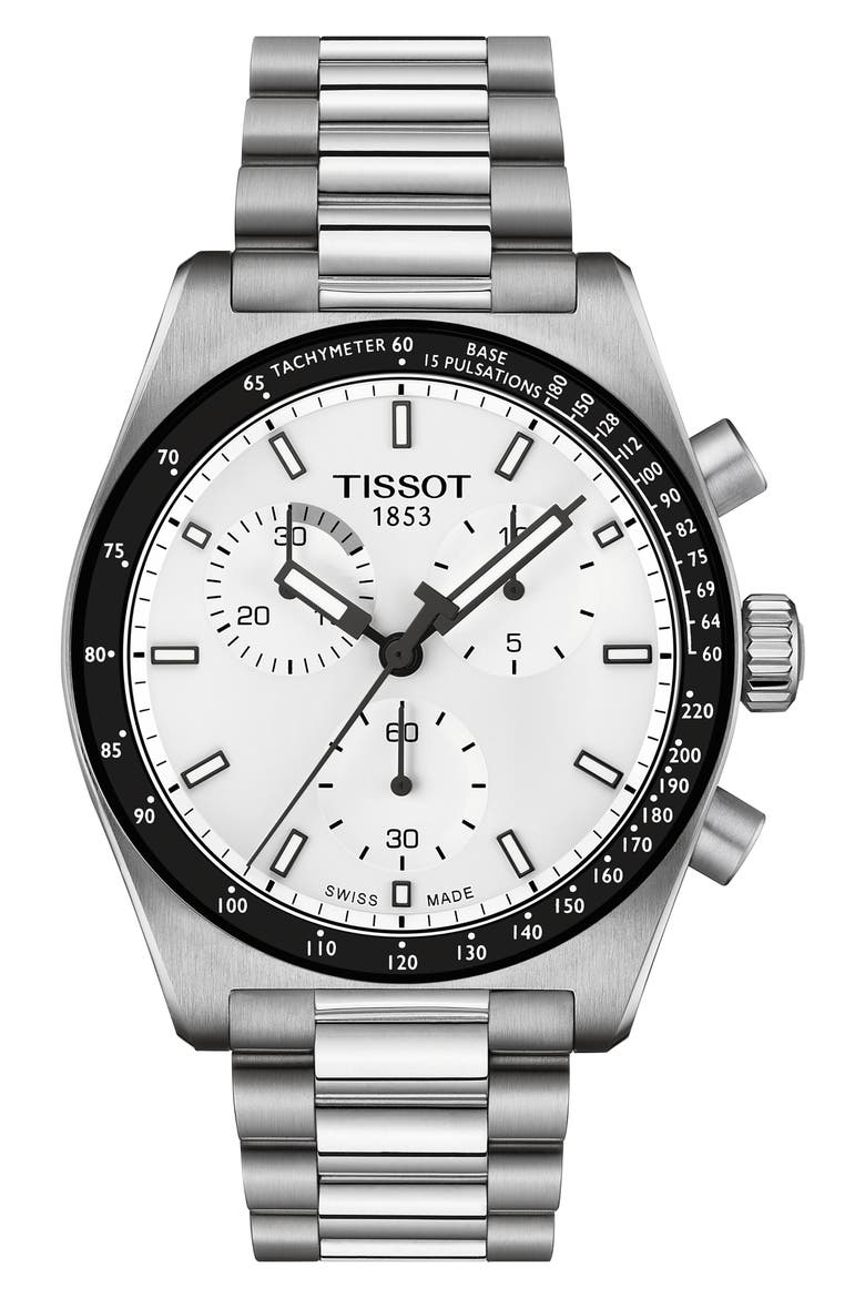 PRS 516 Chronograph Bracelet Watch, 40mm, Main, color, WHITE