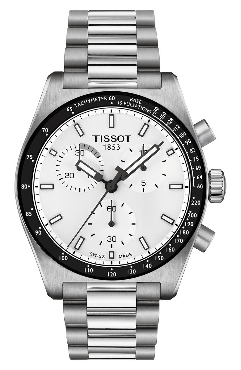 Tissot PRS 516 Chronograph Bracelet Watch, 40mm, Main, color, 