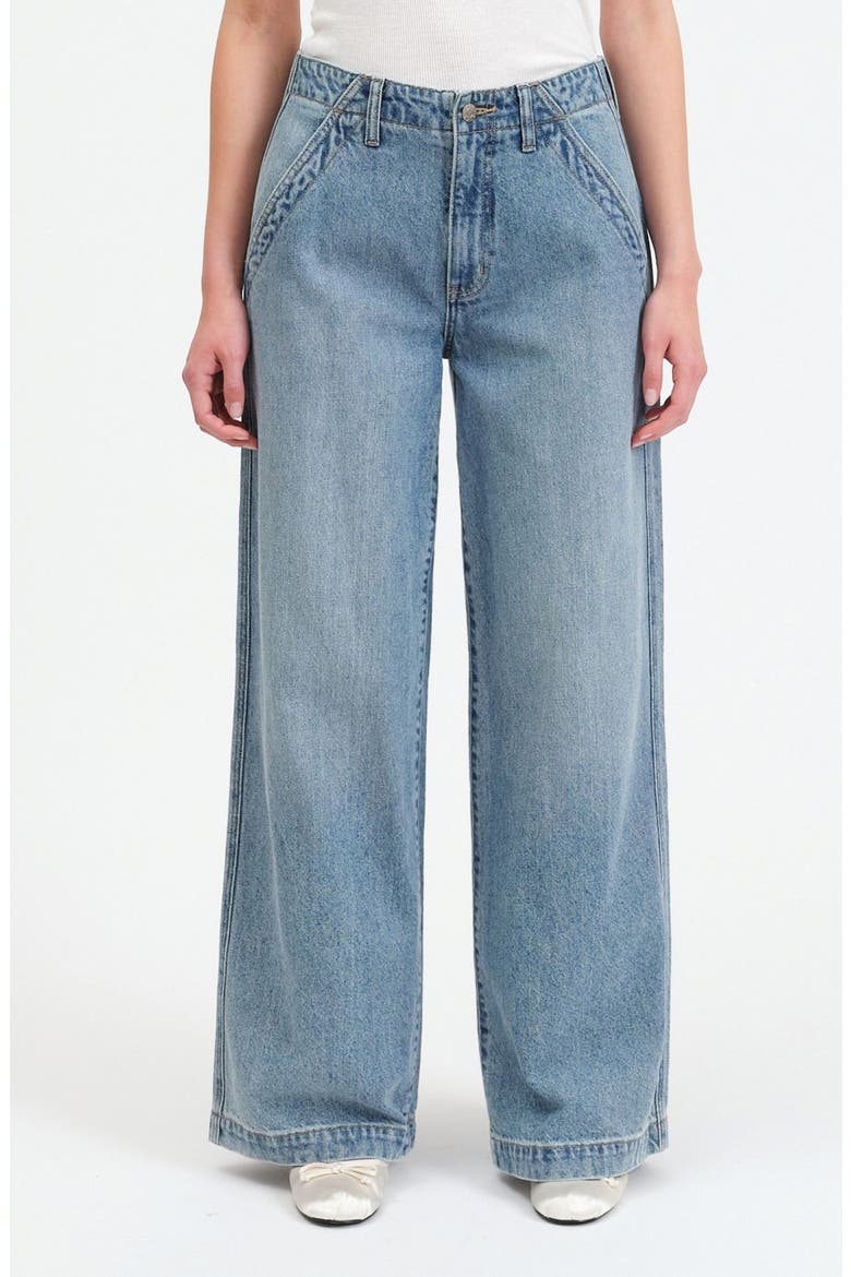 The Kickback High Waist Palazzo Wide Leg Jeans, Main, color, LATER