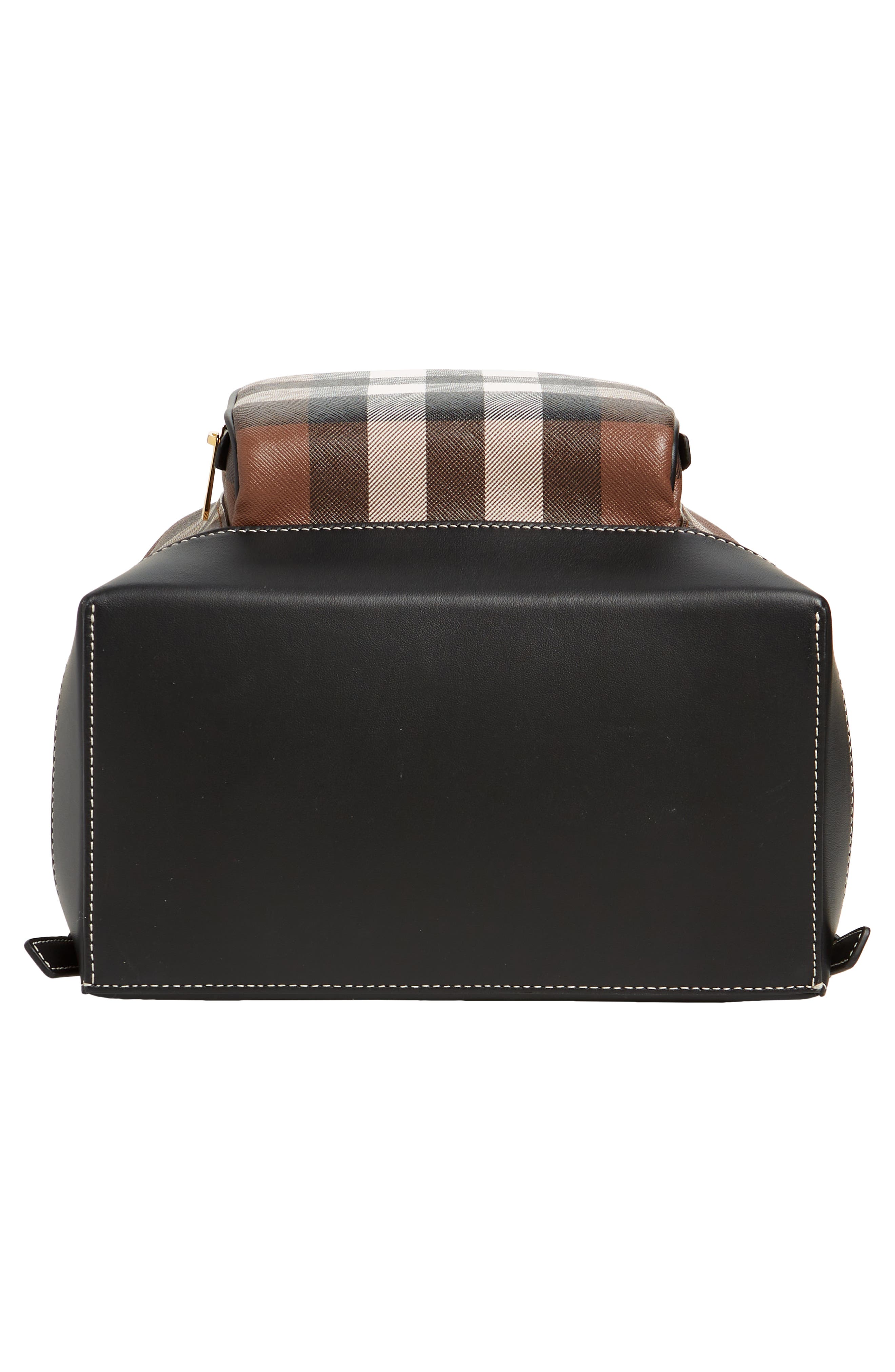 Burberry Medium Check E-Canvas & Leather Backpack, Alternate, color, 