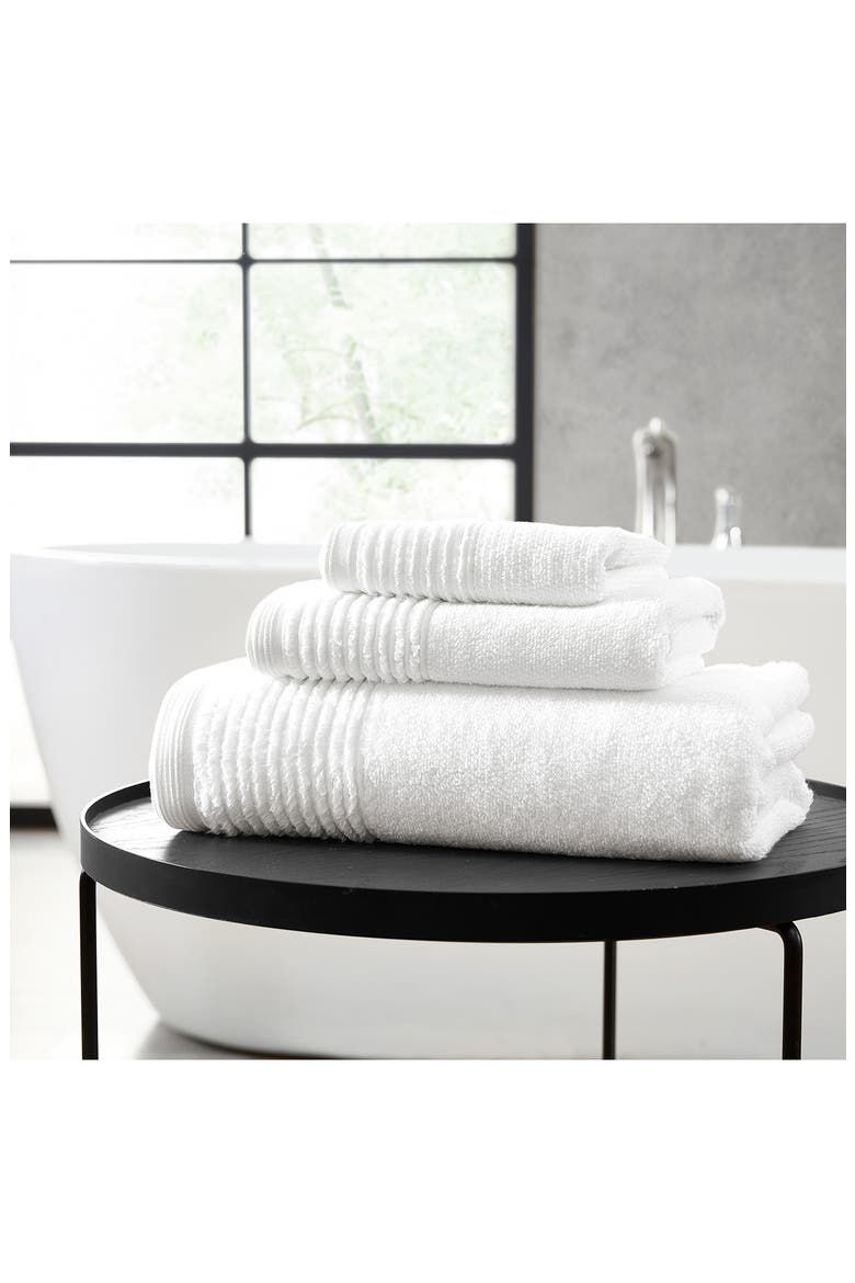 Sculpted Pleat 6-Piece Bath Towel, Hand Towel & Washcloth Set, Alternate, color, WHITE