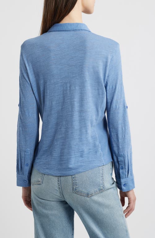 Caslonr Caslon(r) Roll Tab Knit Shirt In Blue Colony