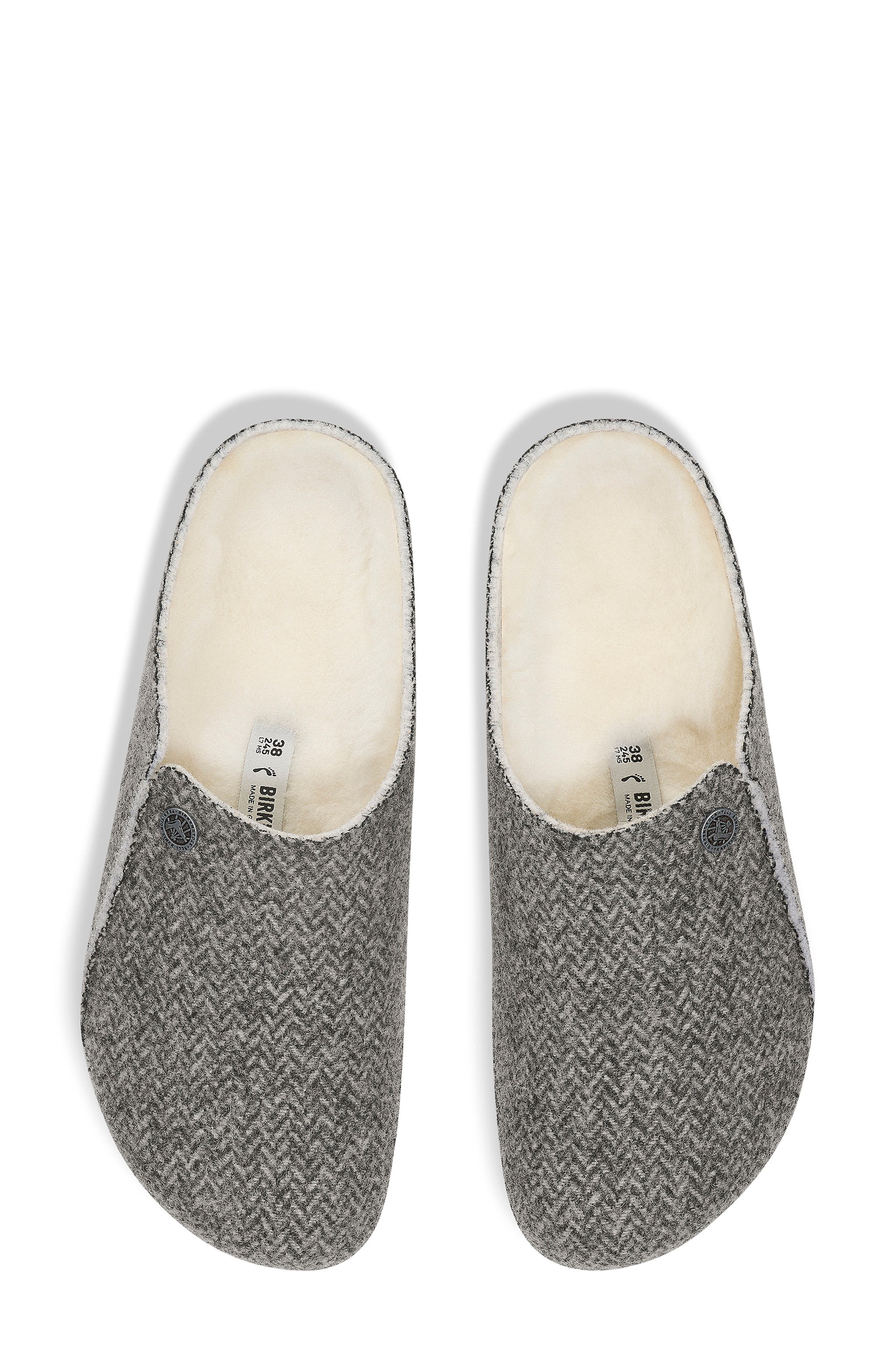 Zermatt Genuine Shearling Lined Slipper, Alternate, color, DARK GRAY
