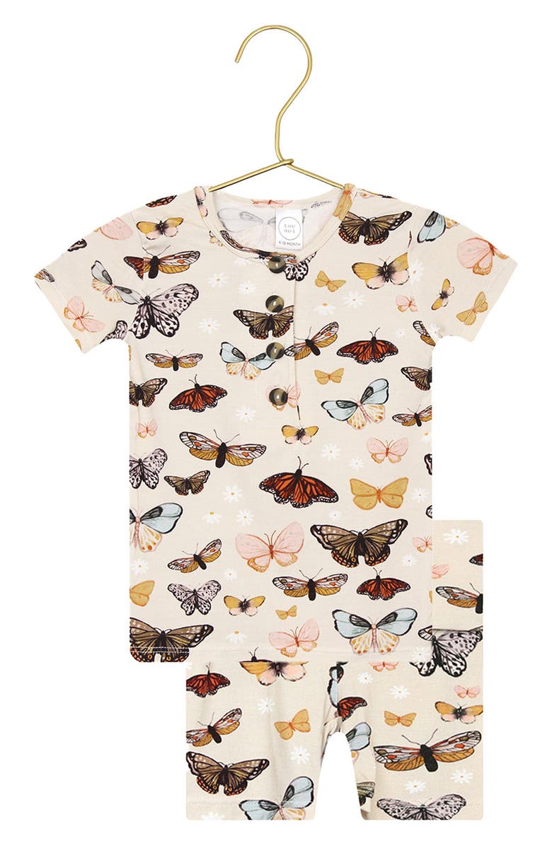 Lou Lou and Company Print Henley & Shorts Set, Main, color, Amelia