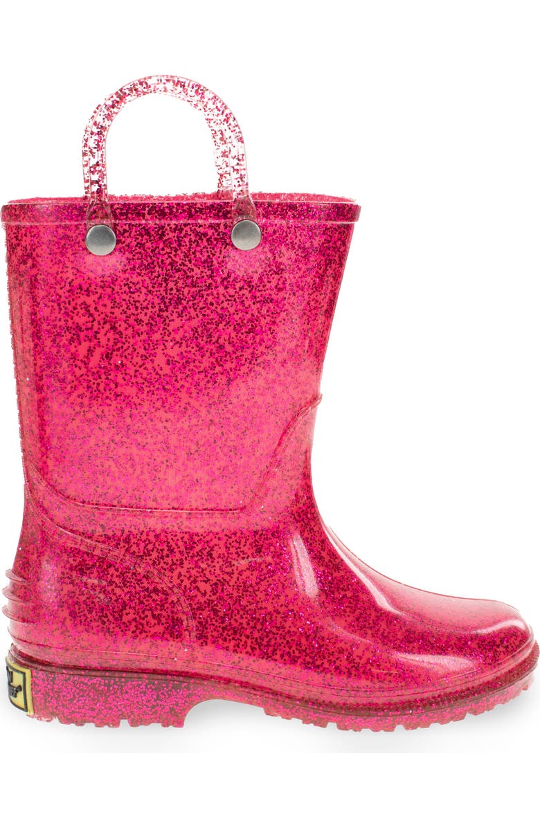 Western Chief Glitter Waterproof Rain Boot, Alternate, color, Pink